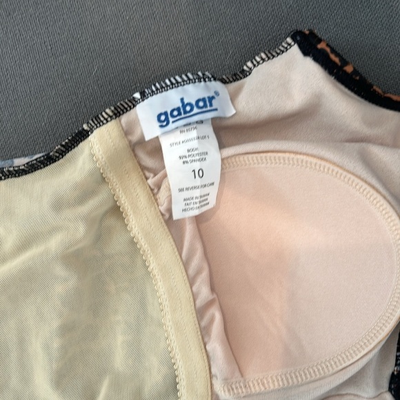 Gabar Vintage Cheetah Print One Piece Swimsuit Size 10 - Picture 6 of 7